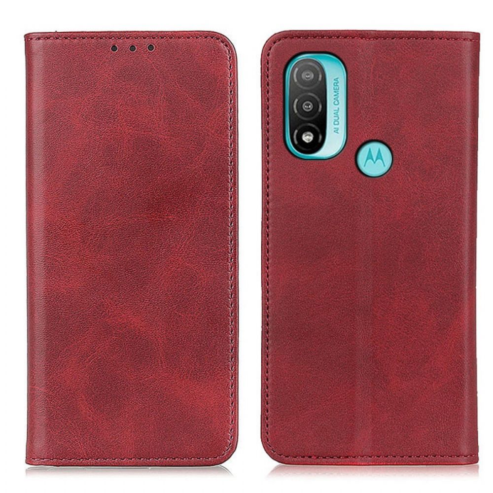 Bescherming Hoesje voor Moto E40 / E30 / E20 Folio-hoesje Elegantie Splitleer