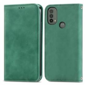 Bescherming Hoesje voor Moto E40 / E30 / E20 Folio-hoesje Skin-touch-ontwerp