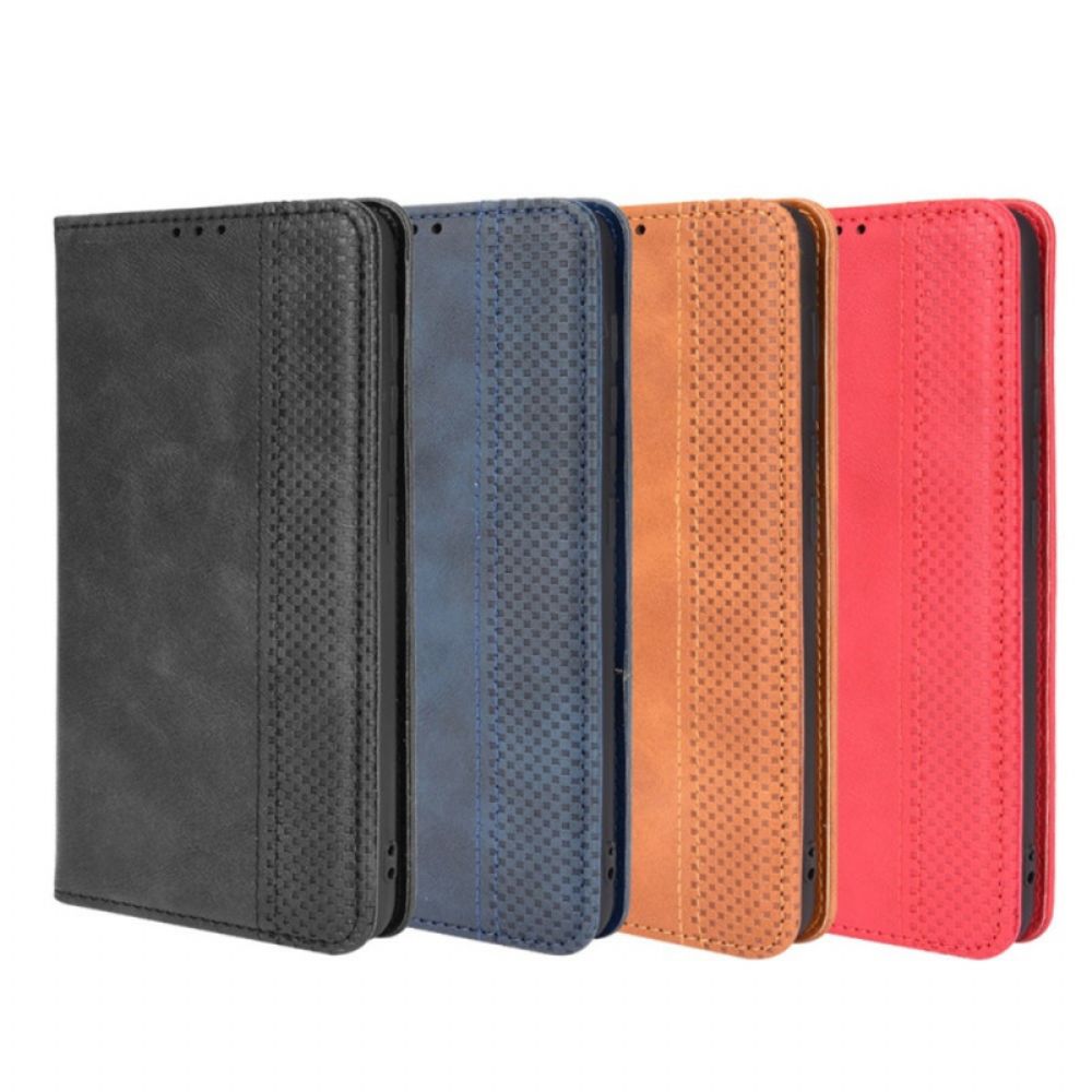 Bescherming Hoesje voor Moto E40 / E30 / E20 Folio-hoesje Vintage Gestileerd Leereffect