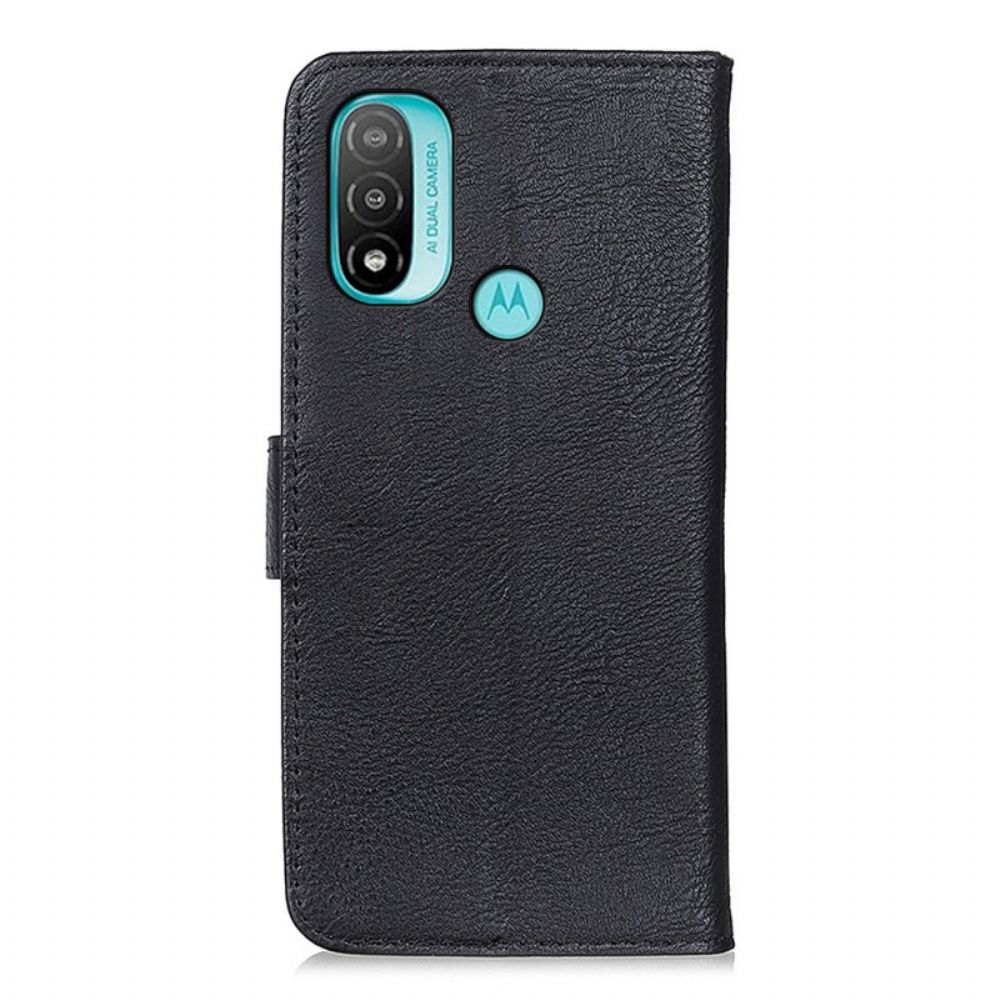 Flip Case voor Moto E40 / E30 / E20 Imitatieleer Khazneh