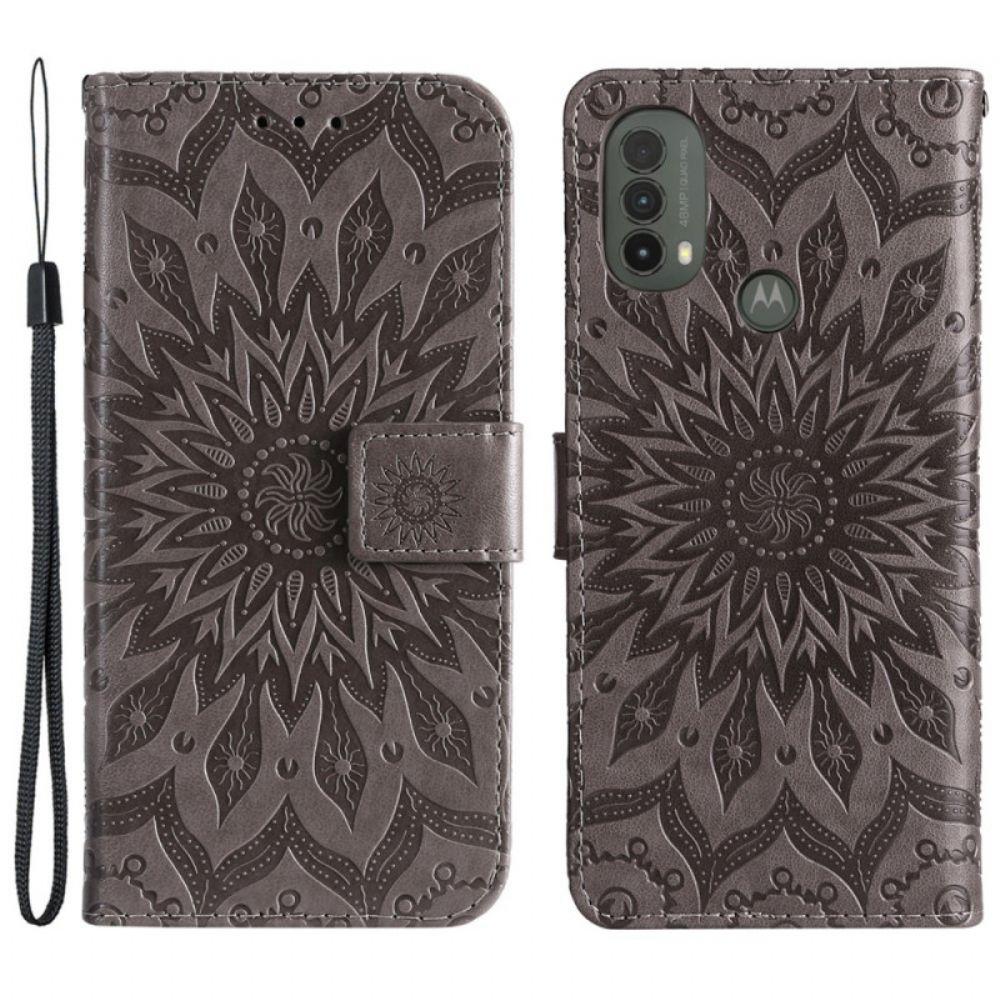 Flip Case voor Moto E40 / E30 / E20 Zonnebloem