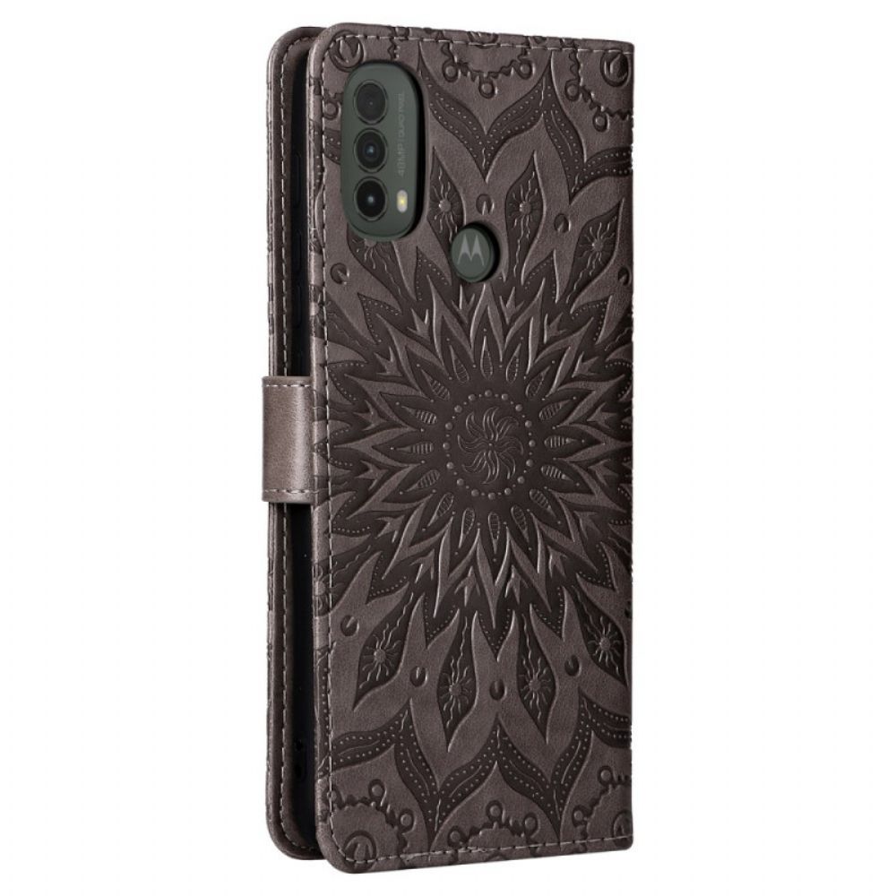 Flip Case voor Moto E40 / E30 / E20 Zonnebloem