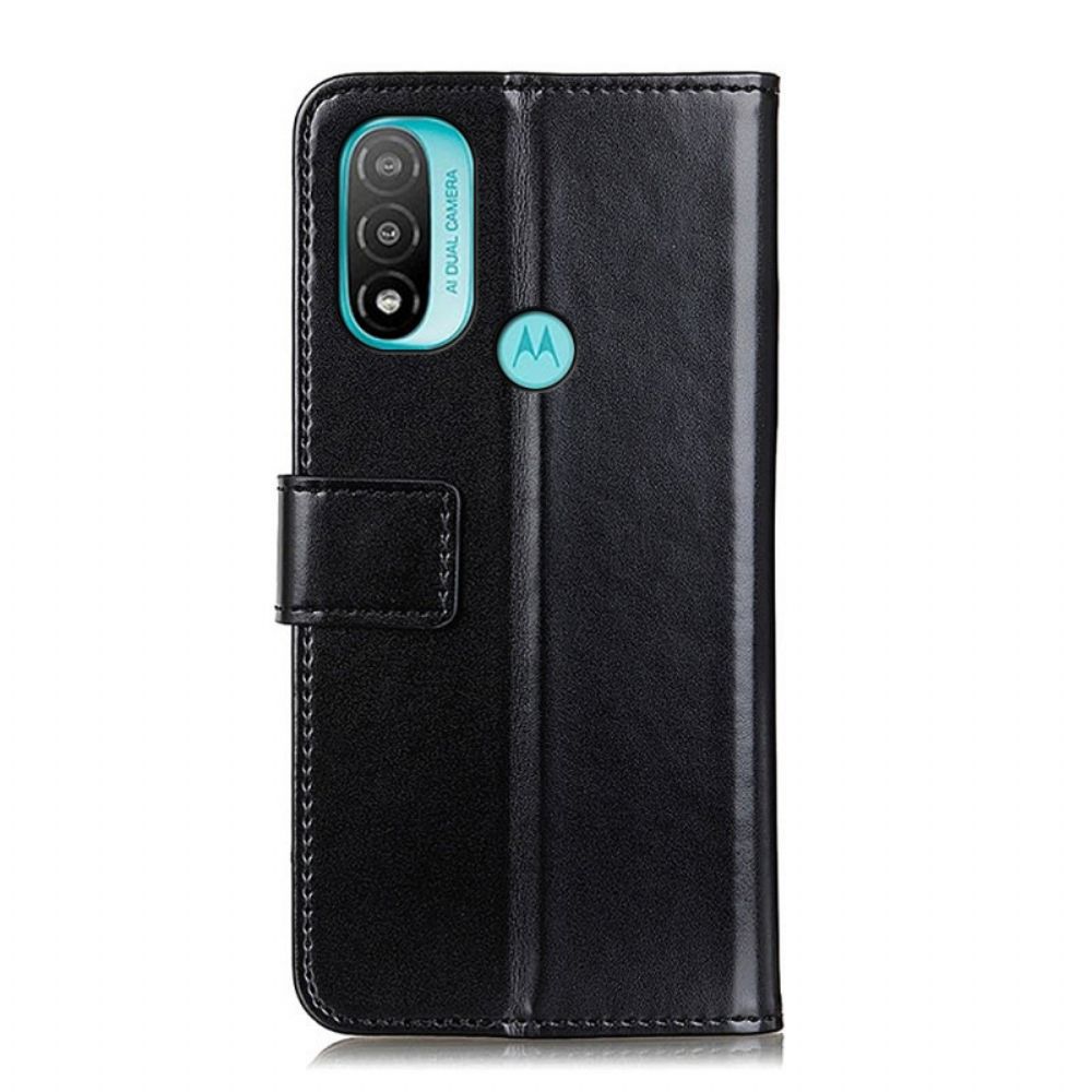 Folio-hoesje voor Moto E40 / E30 / E20 Driekleurig Leereffect