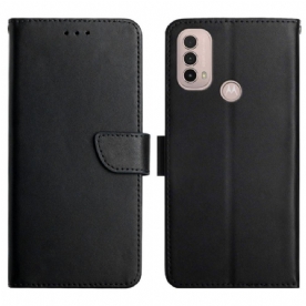 Folio-hoesje voor Moto E40 / E30 / E20 Echt Nappaleer