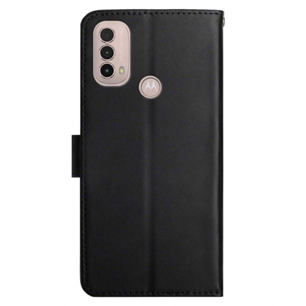 Folio-hoesje voor Moto E40 / E30 / E20 Echt Nappaleer