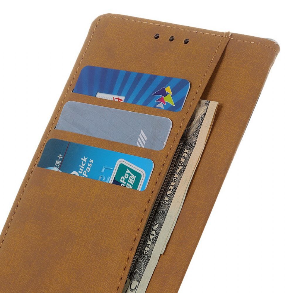 Folio-hoesje voor Moto E40 / E30 / E20 Eenvoudig Kunstleer