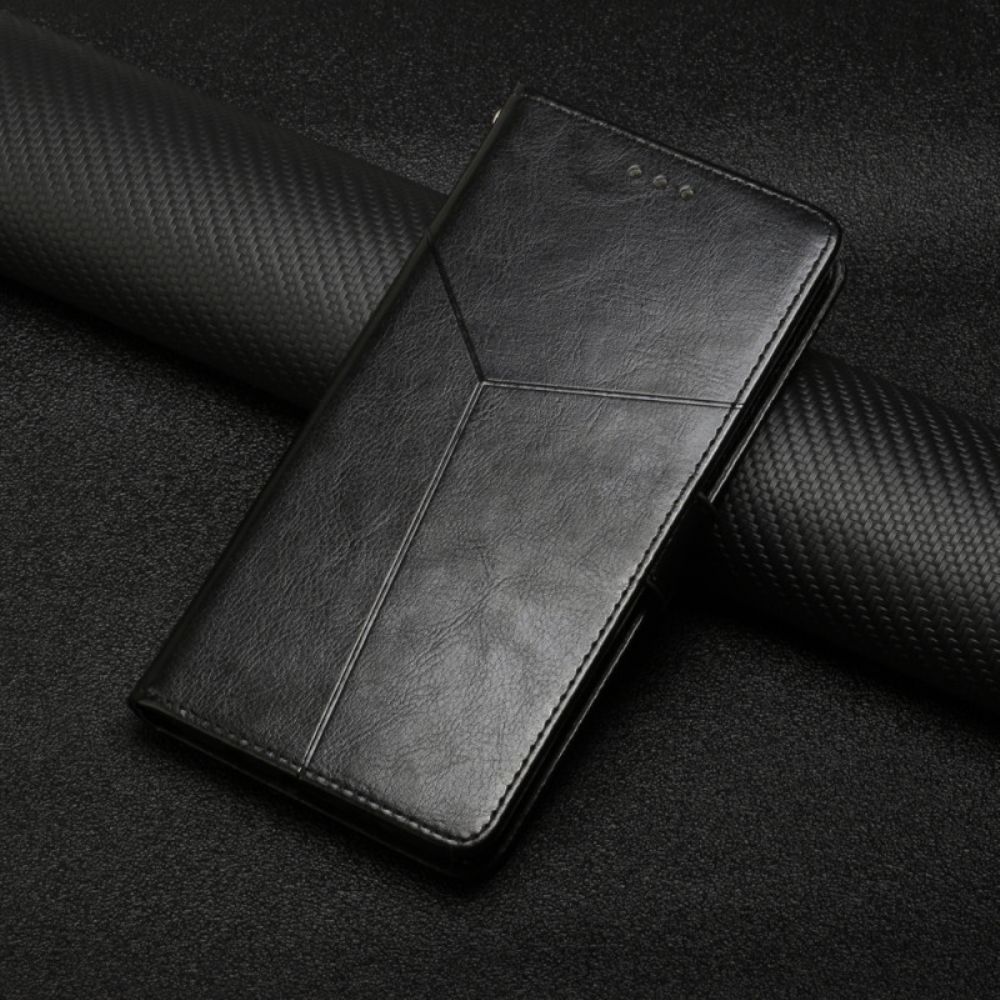 Folio-hoesje voor Moto E40 / E30 / E20 Geo Y Design Lederen Stijl