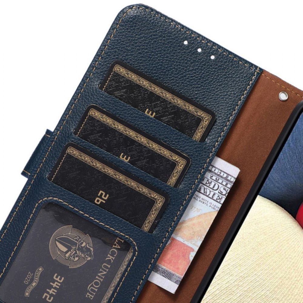 Folio-hoesje voor Moto E40 / E30 / E20 Liche-stijl Rfid Khazneh