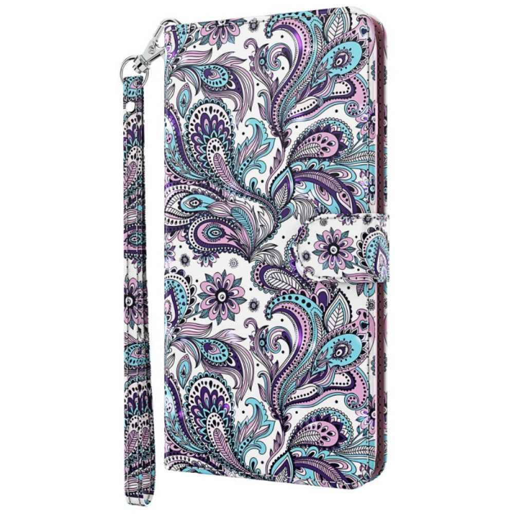 Folio-hoesje voor Moto E40 / E30 / E20 Paisley-patroon