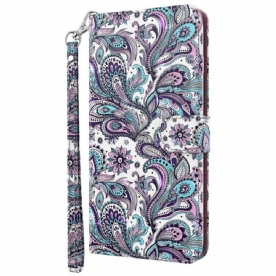 Folio-hoesje voor Moto E40 / E30 / E20 Paisley-patroon