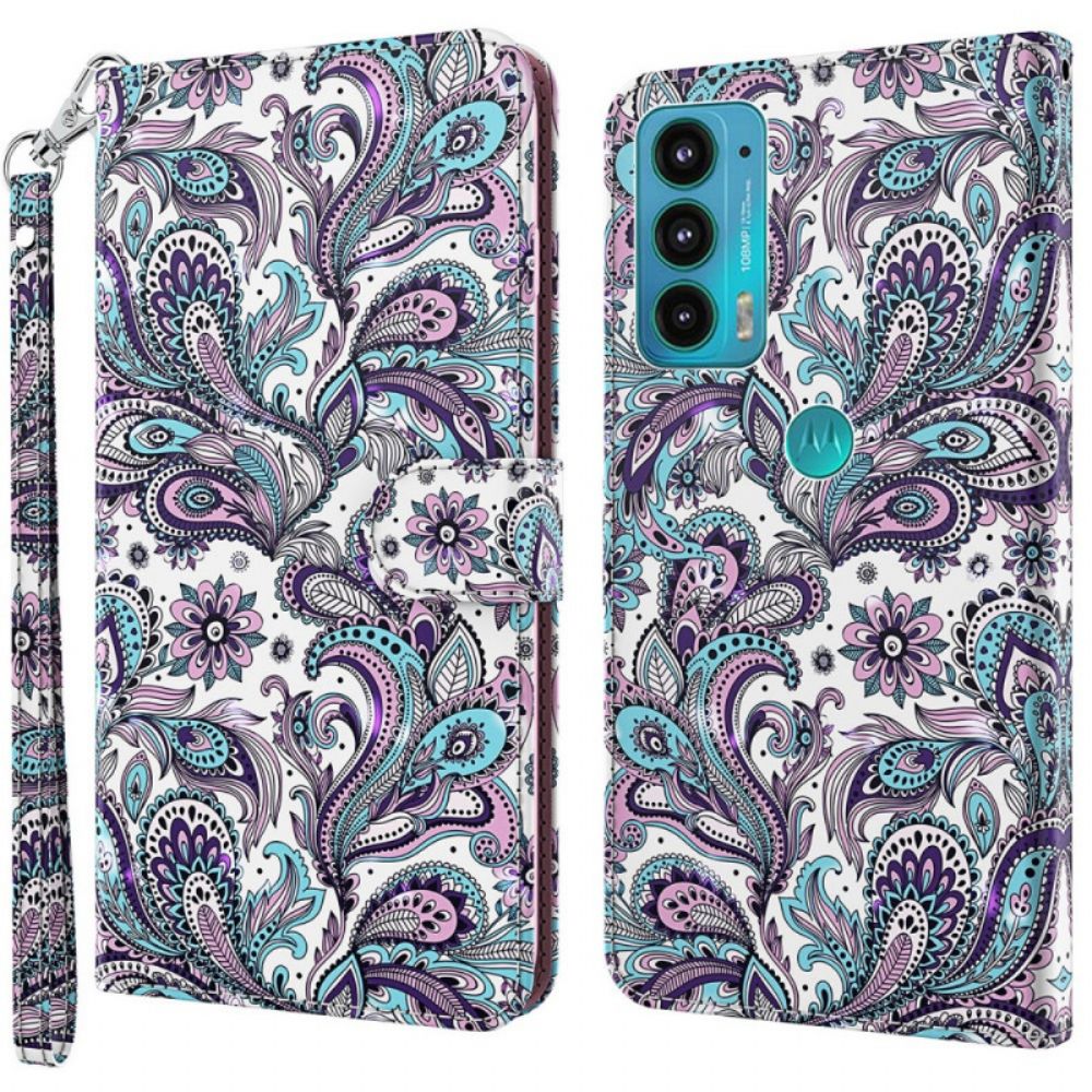 Folio-hoesje voor Moto E40 / E30 / E20 Paisley-patroon