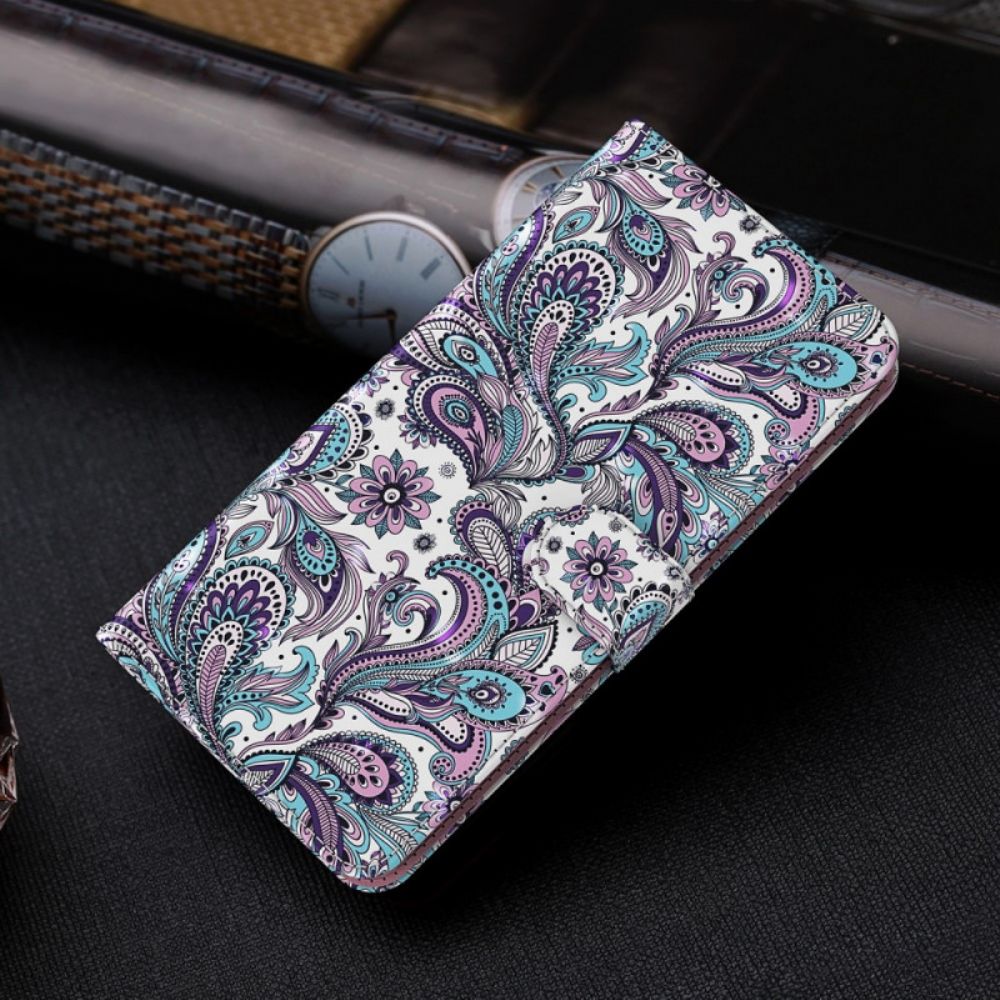 Folio-hoesje voor Moto E40 / E30 / E20 Paisley-patroon