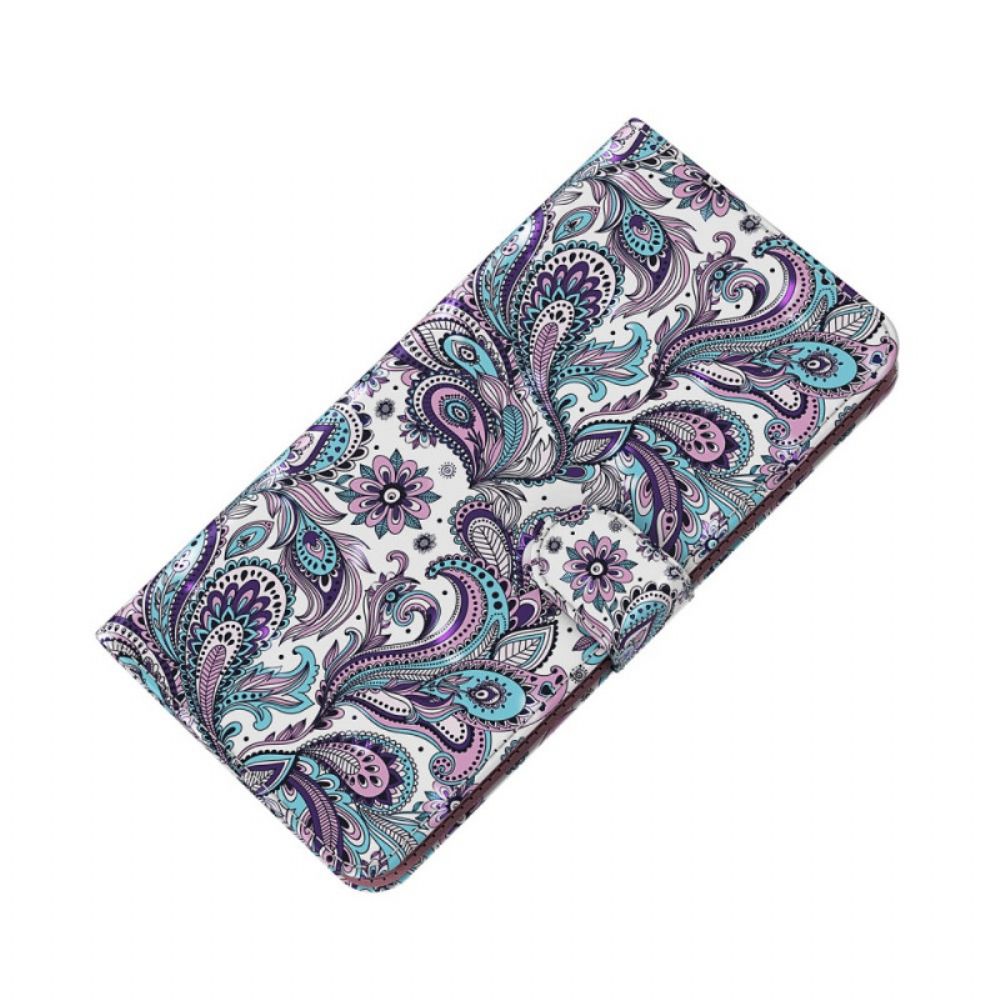 Folio-hoesje voor Moto E40 / E30 / E20 Paisley-patroon