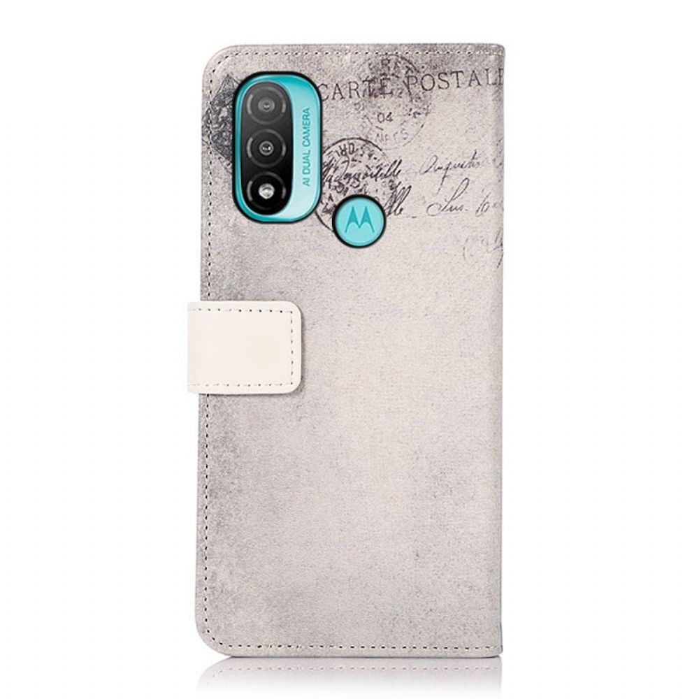 Folio-hoesje voor Moto E40 / E30 / E20 Reizende Kat