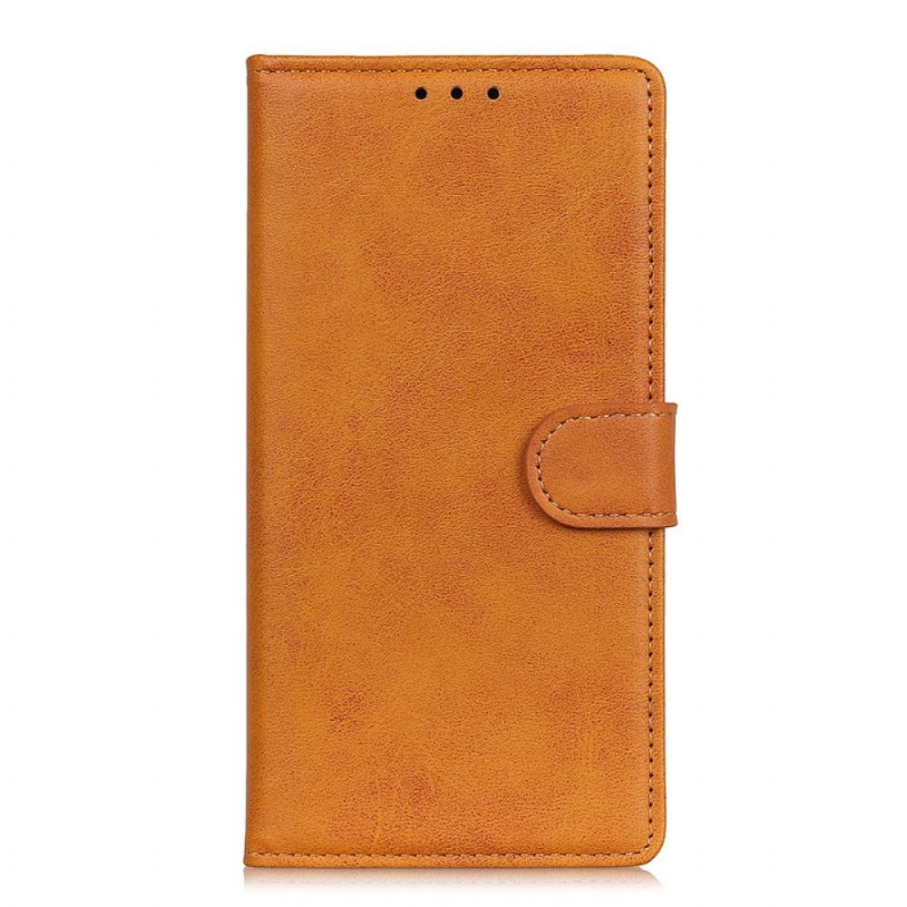 Folio-hoesje voor Moto E40 / E30 / E20 Retro Mat Leereffect