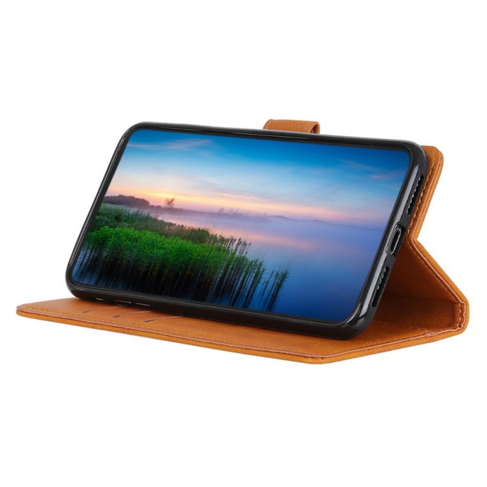 Folio-hoesje voor Moto E40 / E30 / E20 Retro Mat Leereffect