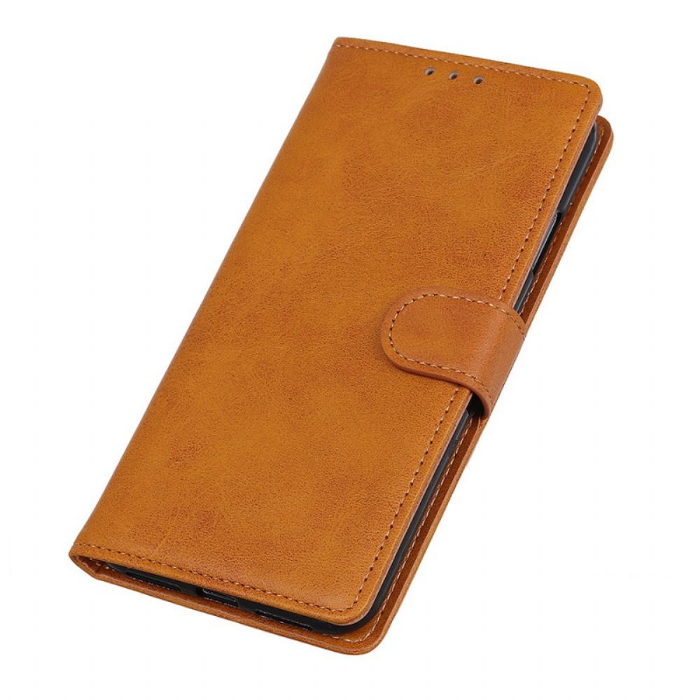 Folio-hoesje voor Moto E40 / E30 / E20 Retro Mat Leereffect