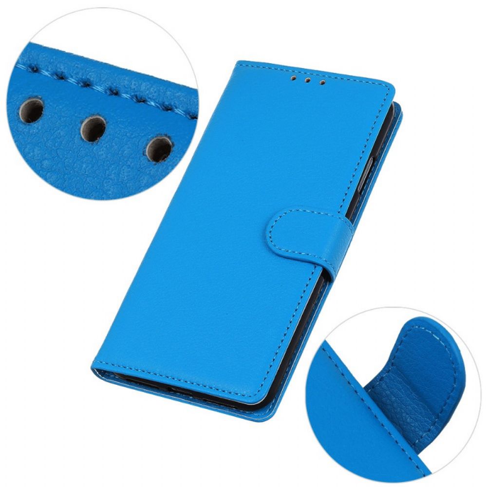 Folio-hoesje voor Moto E40 / E30 / E20 Traditioneel Lychee