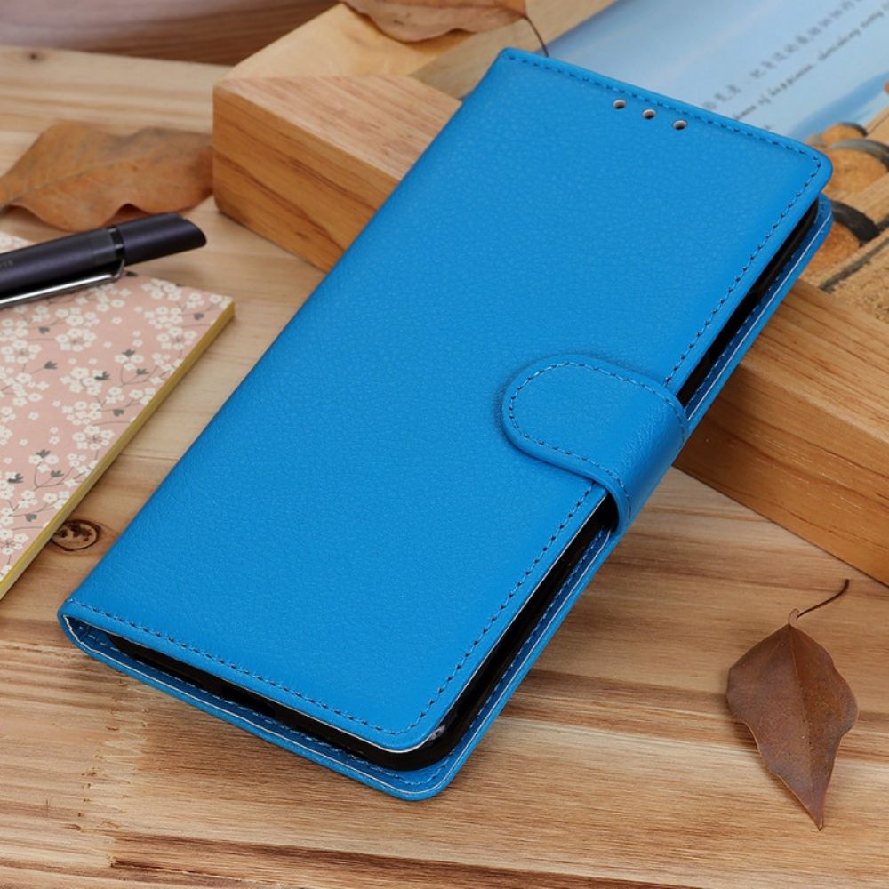 Folio-hoesje voor Moto E40 / E30 / E20 Traditioneel Lychee