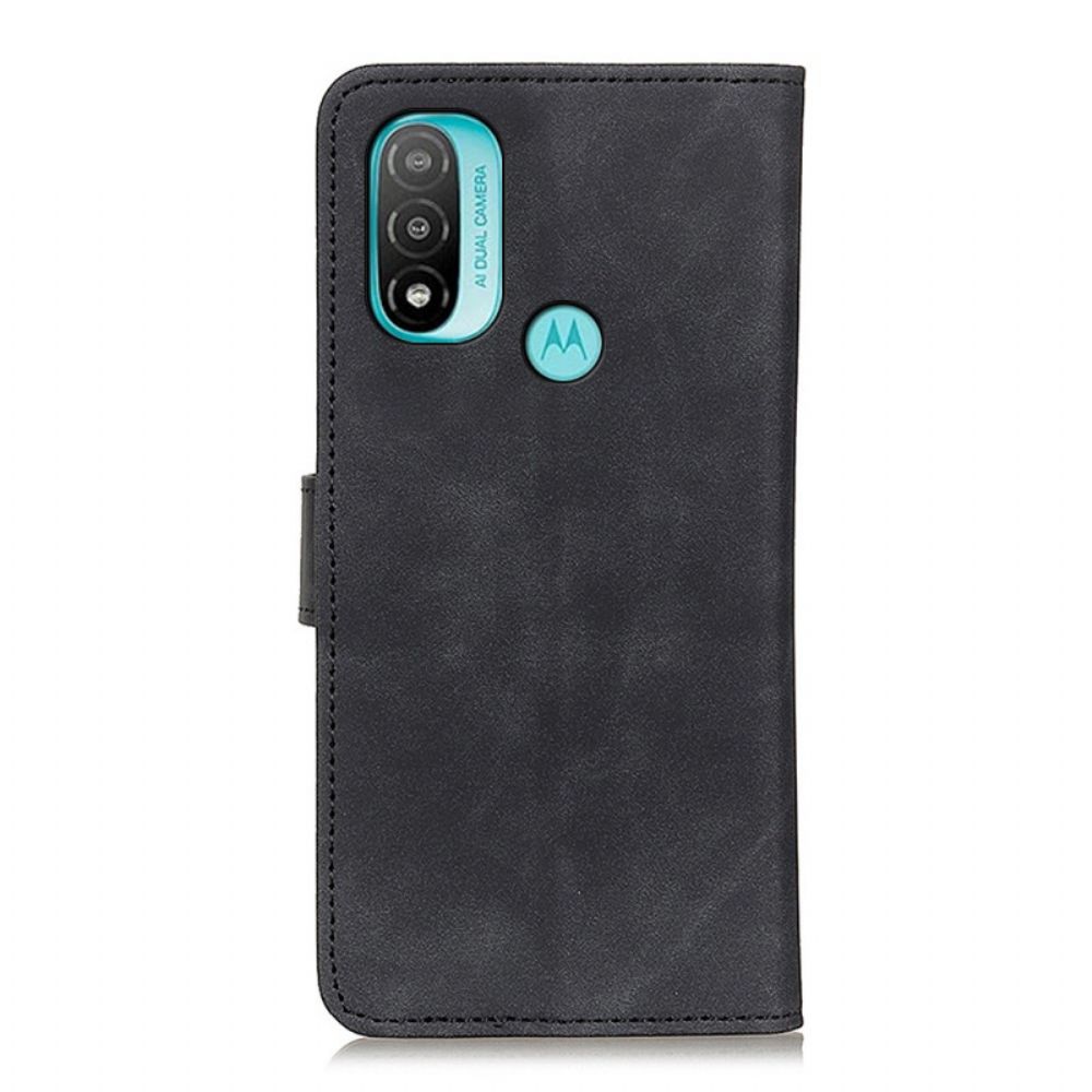 Folio-hoesje voor Moto E40 / E30 / E20 Vintage Khazneh Leereffect