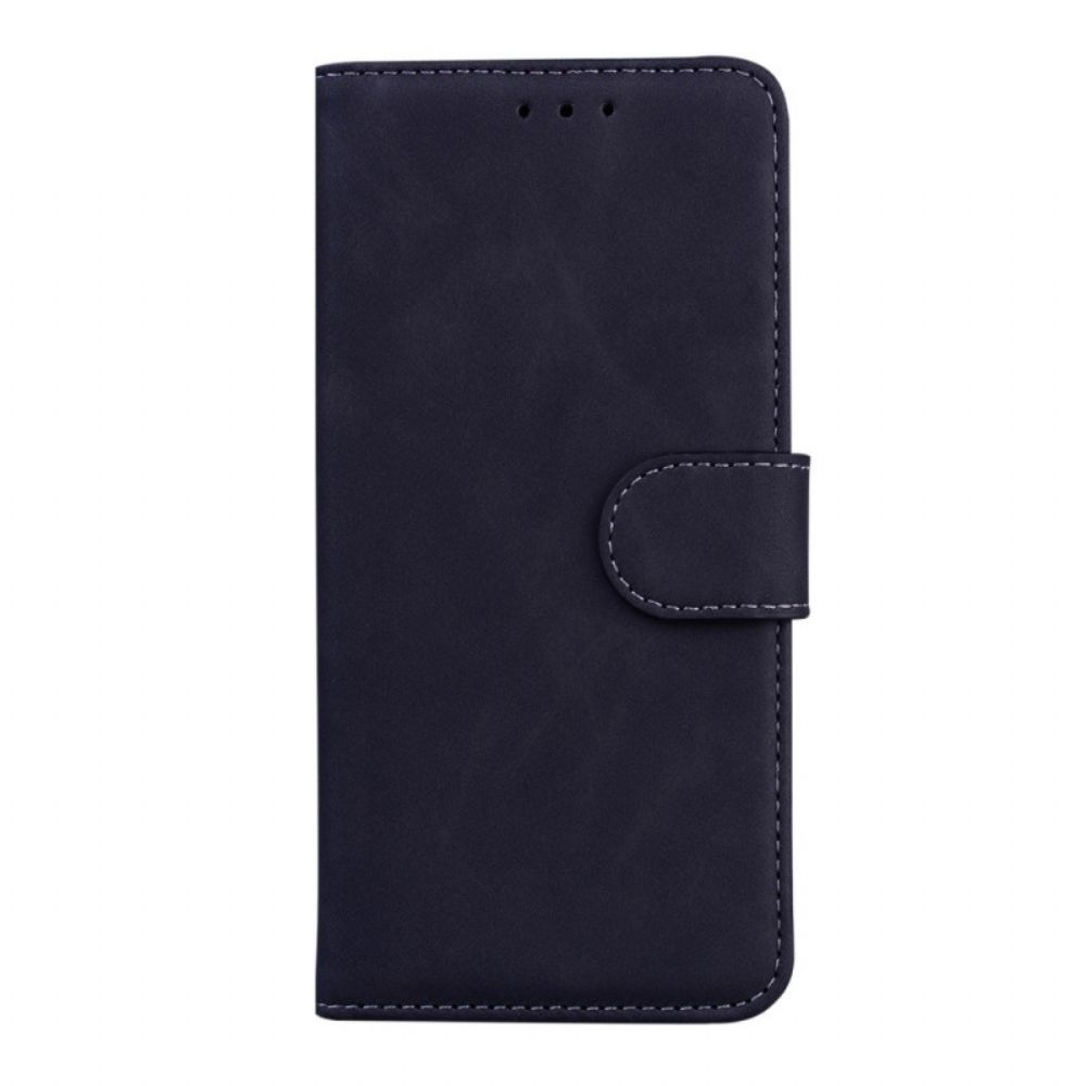 Folio-hoesje voor Moto E40 / E30 / E20 Zwart Leereffect