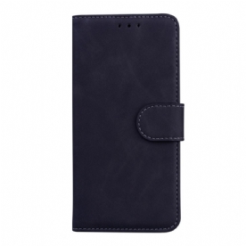 Folio-hoesje voor Moto E40 / E30 / E20 Zwart Leereffect