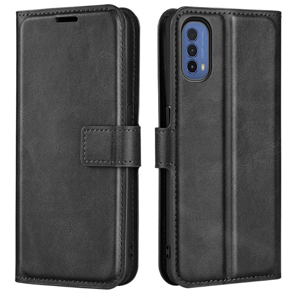 Leren Hoesje voor Moto E40 / E30 / E20 Extreem Slank Leereffect