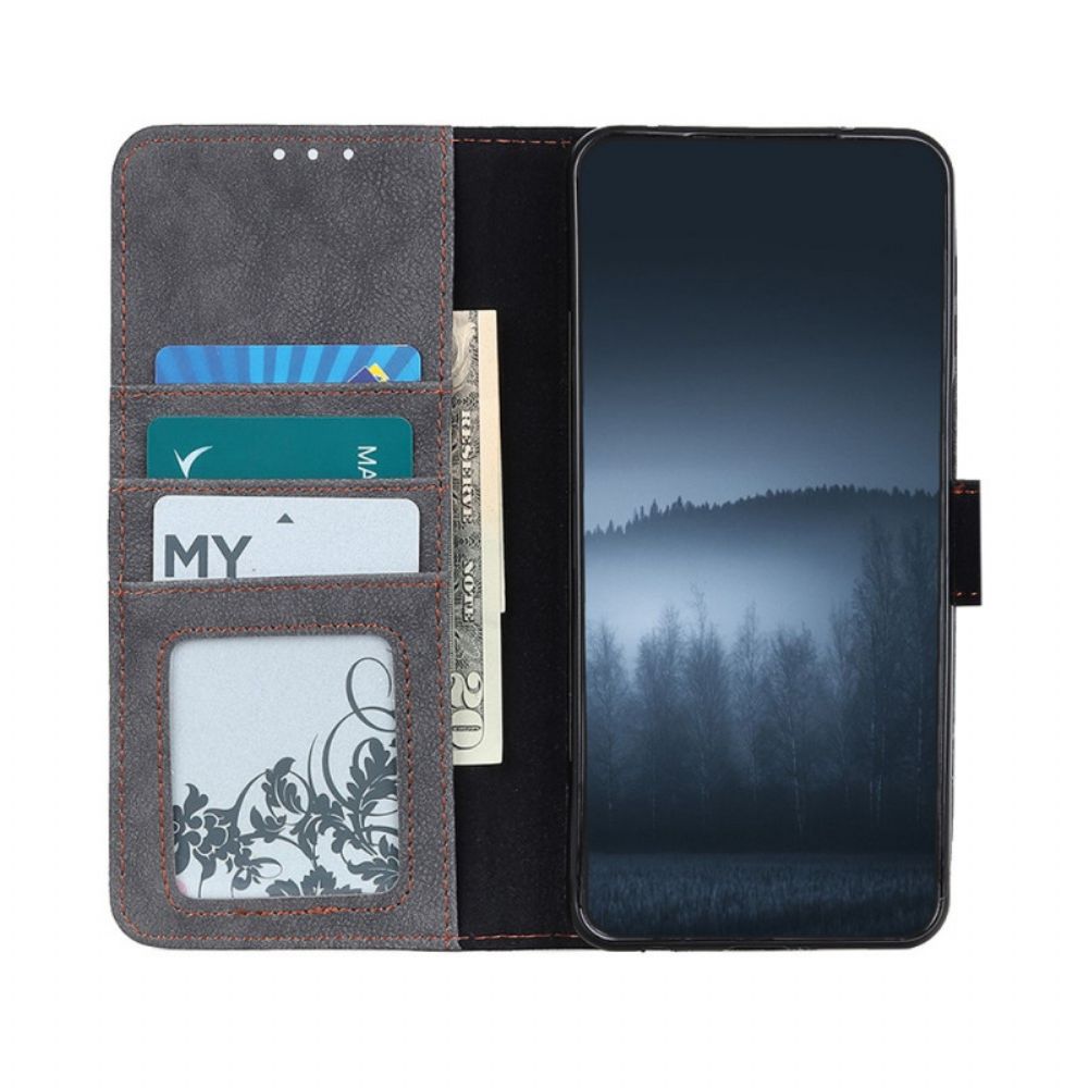 Leren Hoesje voor Moto E40 / E30 / E20 Khazneh Retro Splitleer