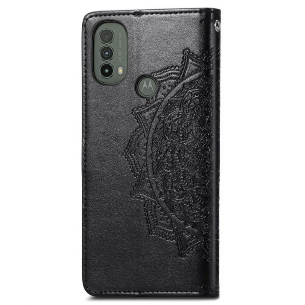 Leren Hoesje voor Moto E40 / E30 / E20 Mandala Van Middelbare Leeftijd