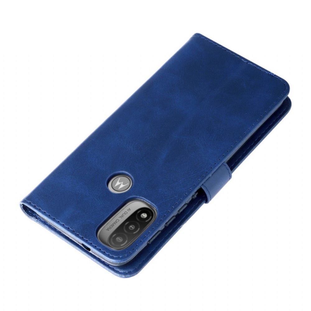 Leren Hoesje voor Moto E40 / E30 / E20 Vintage Portemonnee