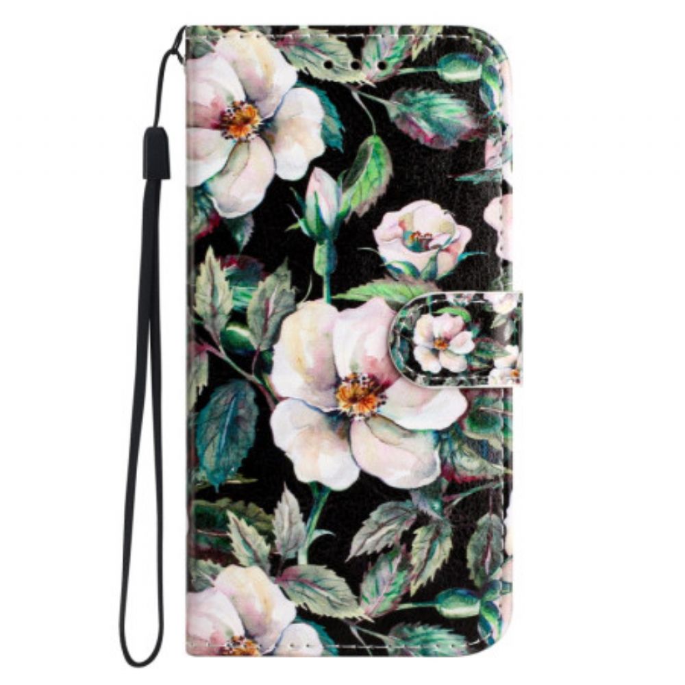 Folio-hoesje Xiaomi 14t Gestreepte Magnolia's