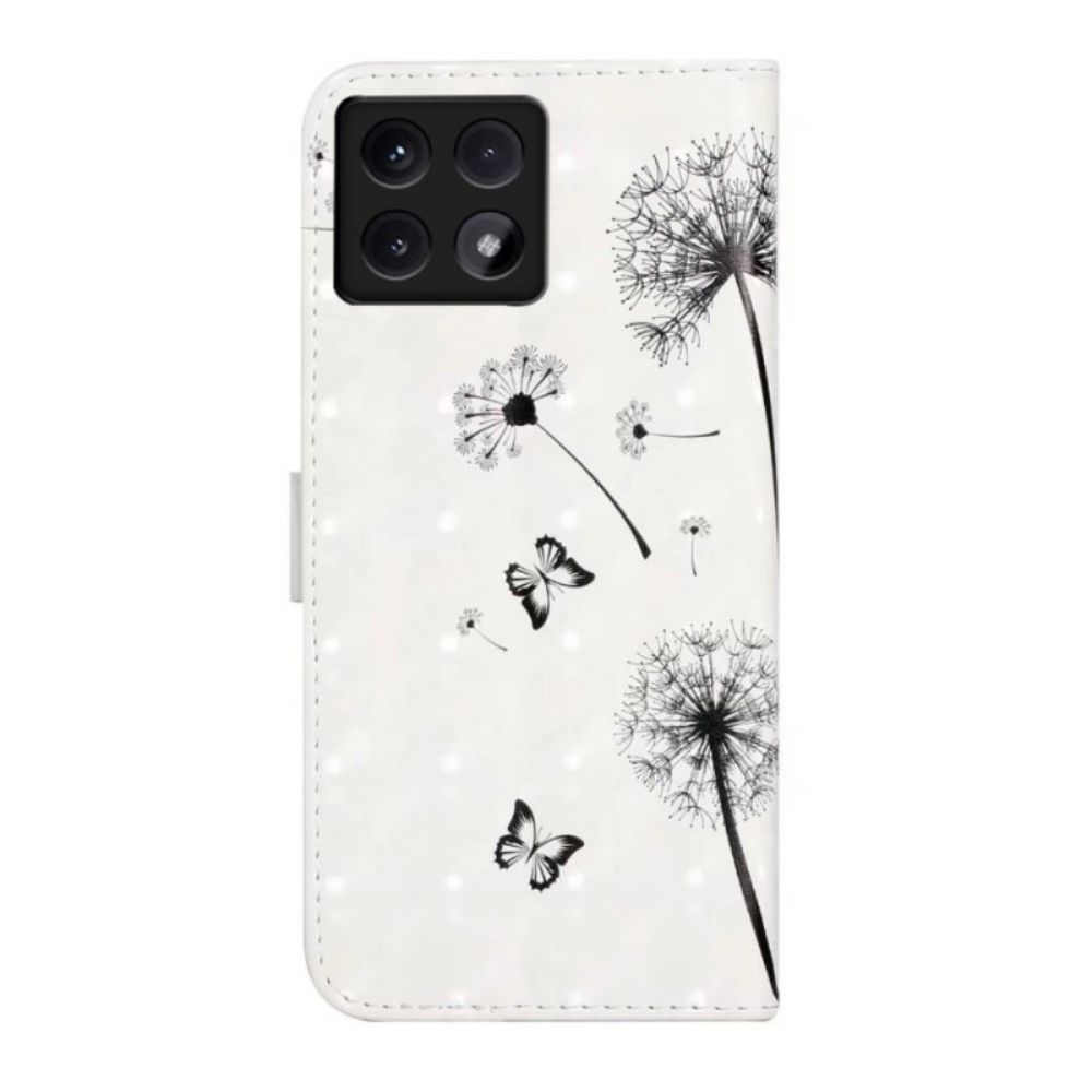 Leren Hoesje Voor Xiaomi 14t Kinderen En Paardenbloemen