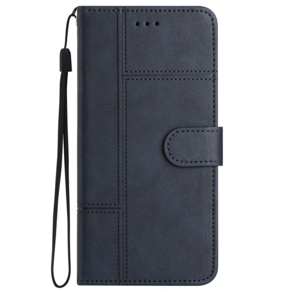 Leren Hoesje Voor Xiaomi 14t Lijnen