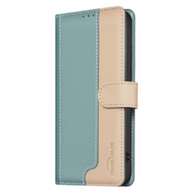 Leren Hoesje Voor Xiaomi 14t Tweekleurige Binfen Kleur