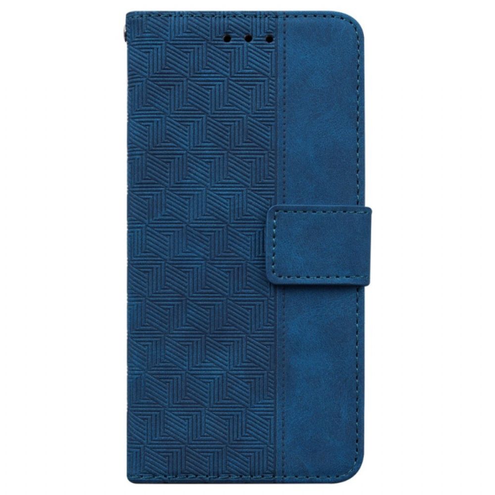 Leren Hoesje Xiaomi 14t Geweven Patroon Bescherming Hoesje