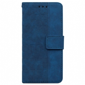 Leren Hoesje Xiaomi 14t Geweven Patroon Bescherming Hoesje