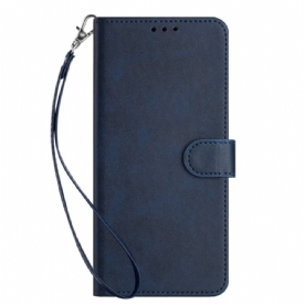 Leren Hoesje Xiaomi 14t Ledereffect Met Riem Bescherming Hoesje