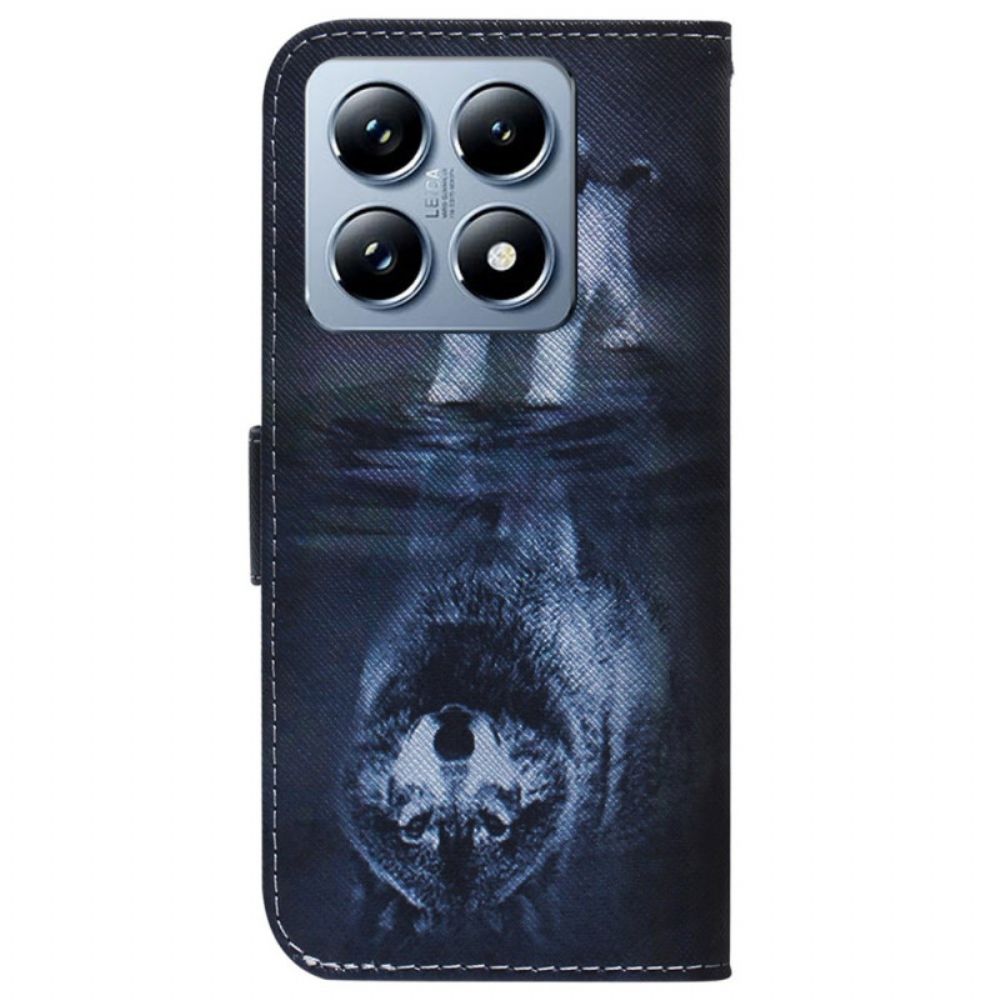 Leren Hoesje Xiaomi 14t Puppydroom Bescherming Hoesje