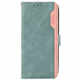 Leren Hoesje Xiaomi 14t Tweekleurige Rfid Bescherming Hoesje