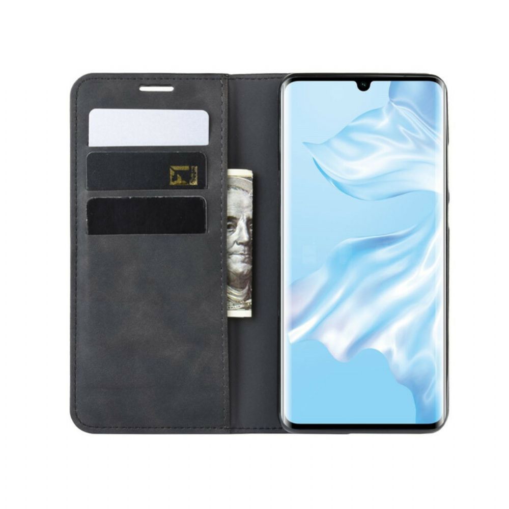 Bescherming Hoesje voor Huawei P30 Pro Folio-hoesje Chique Leereffect