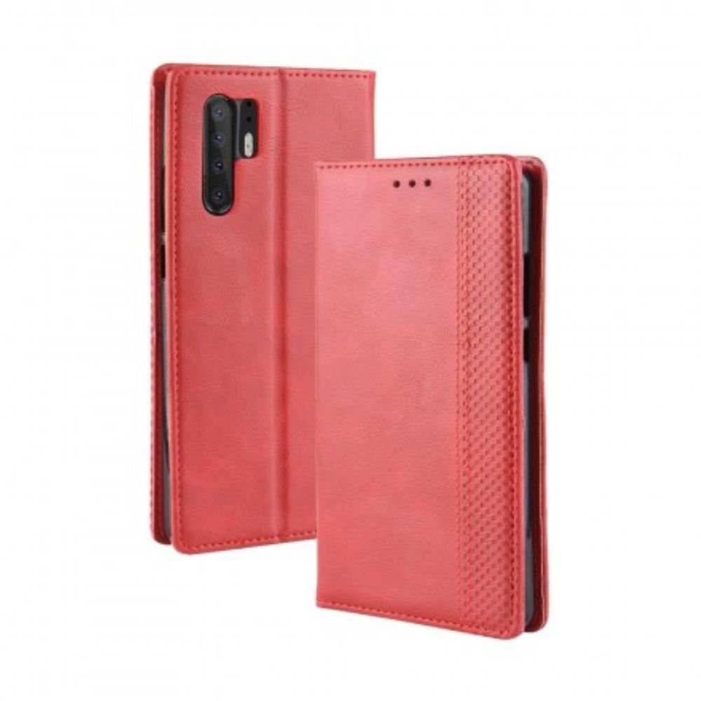 Bescherming Hoesje voor Huawei P30 Pro Folio-hoesje Vintage Gestileerd Leereffect