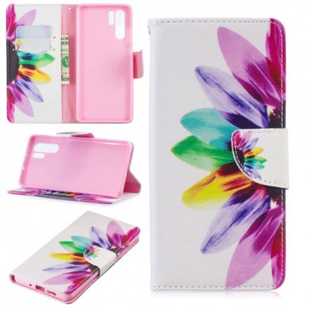 Folio-hoesje voor Huawei P30 Pro Aquarel Bloem