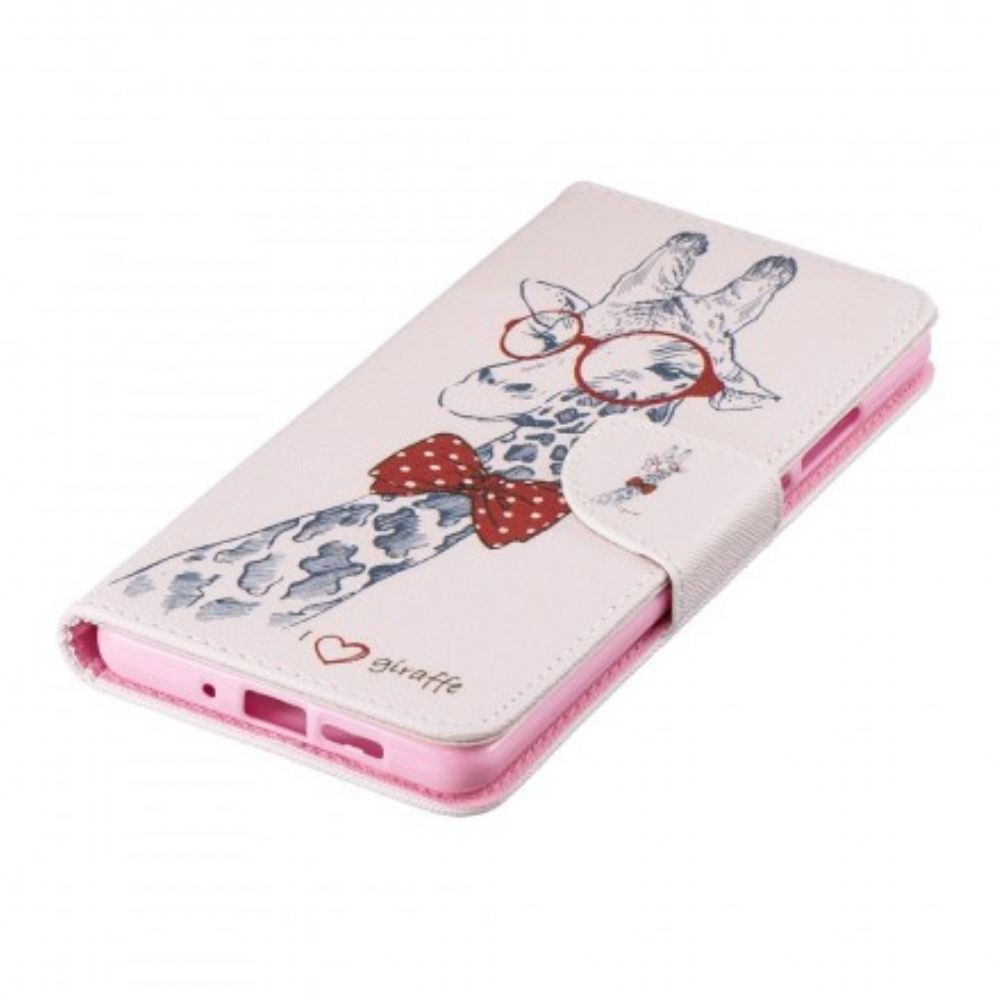 Folio-hoesje voor Huawei P30 Pro Nerdy Giraf