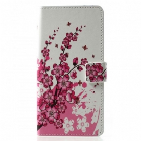 Folio-hoesje voor Huawei P30 Pro Tropische Bloemen