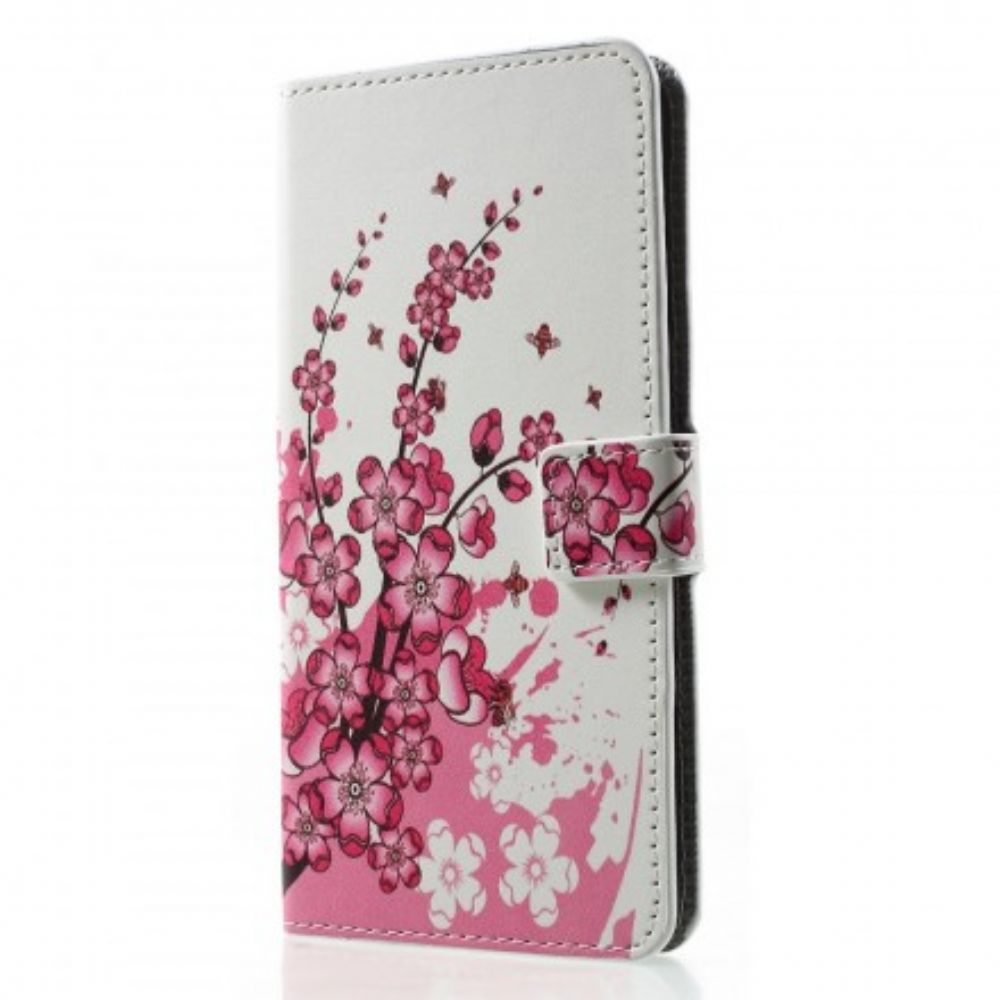 Folio-hoesje voor Huawei P30 Pro Tropische Bloemen