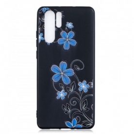 Hoesje voor Huawei P30 Pro Blauwe Bloemen