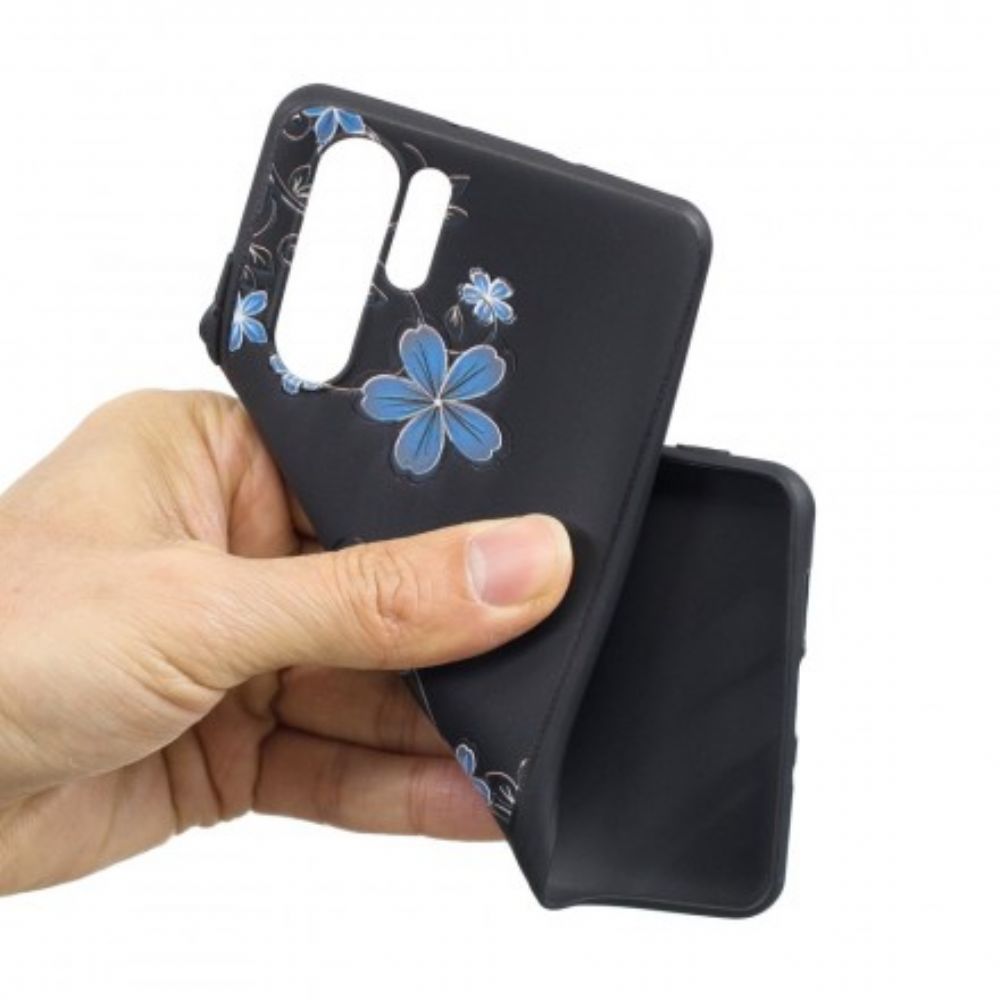 Hoesje voor Huawei P30 Pro Blauwe Bloemen