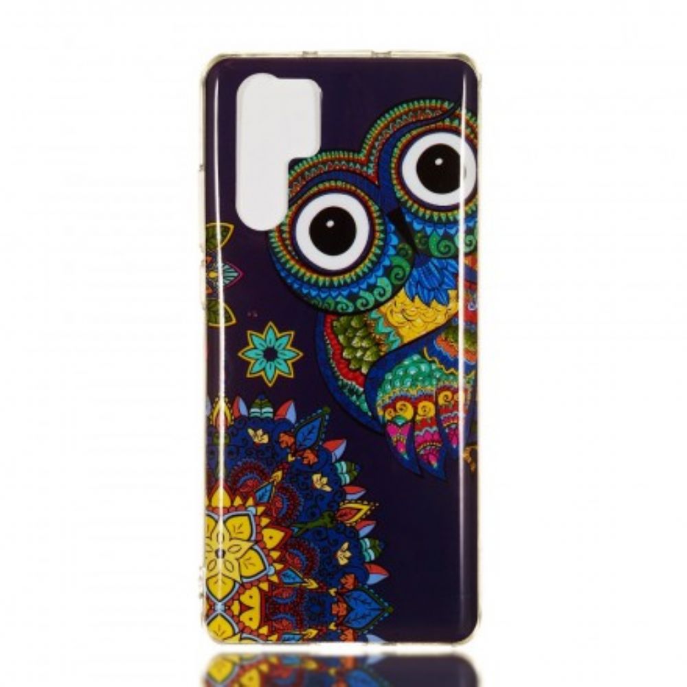 Hoesje voor Huawei P30 Pro Fluorescerende Mandala Uil