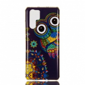 Hoesje voor Huawei P30 Pro Fluorescerende Mandala Uil