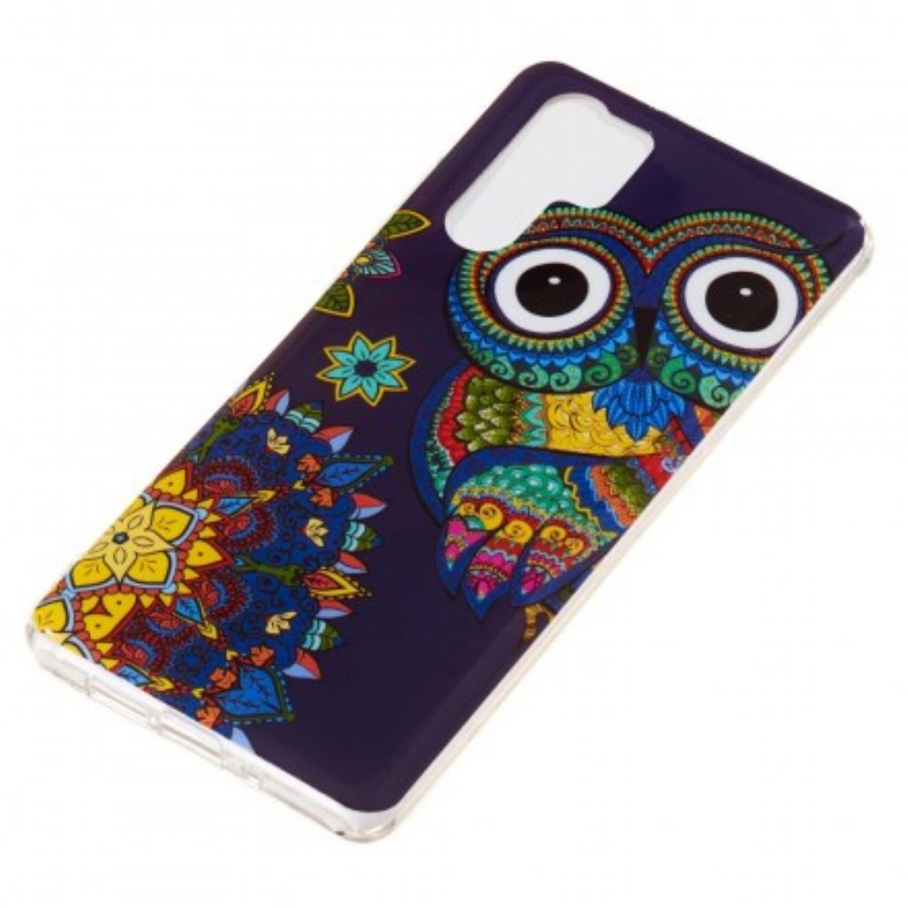 Hoesje voor Huawei P30 Pro Fluorescerende Mandala Uil